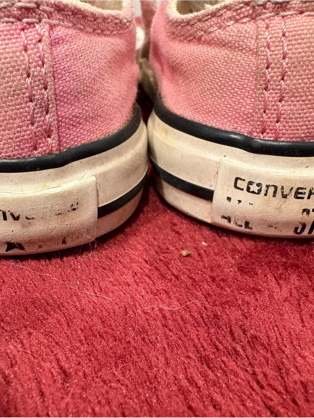 PINK Converse Kids Pink Canvas Low-Top Sneakers